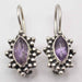 Cercei Argint 925 cu Ametist, 2.3 cm lungime