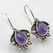 Cercei Argint 925 cu Ametist 2.5 cm lungime