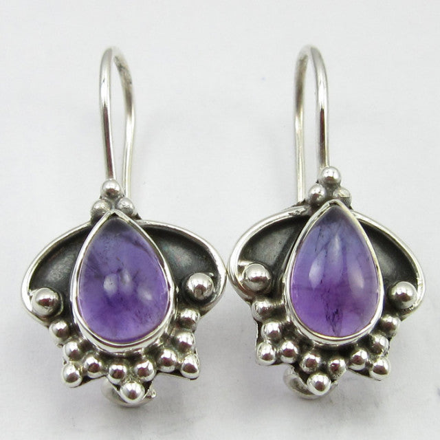 Cercei Argint 925 cu Ametist 2.5 cm lungime