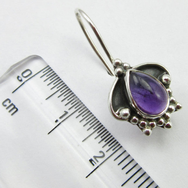 Cercei Argint 925 cu Ametist 2.5 cm lungime