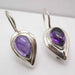 Cercei Argint 925 cu Ametist, 2.5 cm lungime