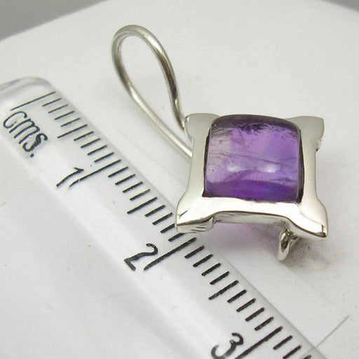 Cercei Argint 925 cu Ametist, 2.5 cm lungime