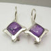 Cercei Argint 925 cu Ametist, 2.5 cm lungime