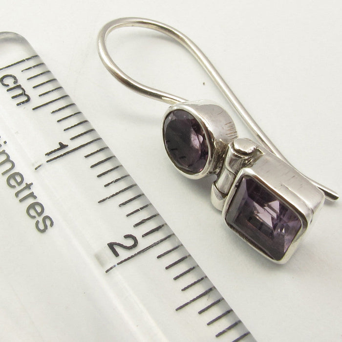 Cercei Argint 925 cu Ametist 2,5 cm lungime