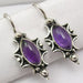 Cercei Argint 925 cu Ametist, 2.6 cm lungime
