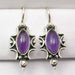 Cercei Argint 925 cu Ametist, 2.6 cm lungime