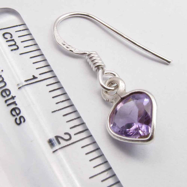 Cercei Argint 925 cu Ametist, 2,6 cm lungime