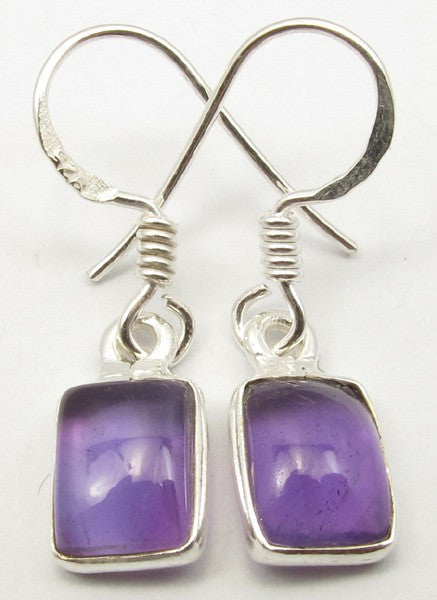 Cercei Argint 925 cu Ametist 2,7 cm lungime