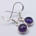 Cercei Argint 925 cu Ametist, 2,7 cm lungime