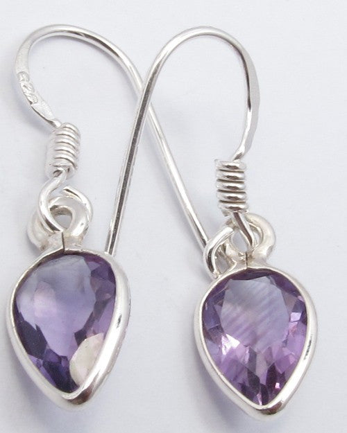 Cercei Argint 925 cu Ametist, 2,8 cm lungime
