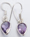 Cercei Argint 925 cu Ametist, 2,8 cm lungime