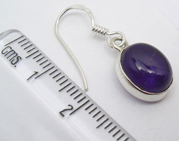 Cercei Argint 925 cu Ametist, 2.8 cm lungime