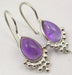 Cercei Argint 925 cu Ametist, 2.8 cm lungime