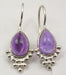 Cercei Argint 925 cu Ametist, 2.8 cm lungime