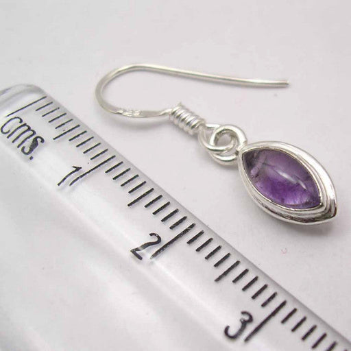 Cercei Argint 925 cu Ametist, 2,8 cm lungime