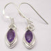 Cercei Argint 925 cu Ametist, 2,8 cm lungime