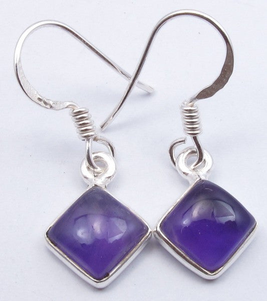 Cercei Argint 925 cu Ametist, 2.9 cm lungime
