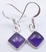 Cercei Argint 925 cu Ametist, 2.9 cm lungime