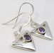 Cercei Argint 925 cu Ametist, 2,9 cm lungime
