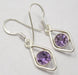 Cercei Argint 925 cu Ametist, 3,2 cm lungime