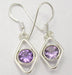 Cercei Argint 925 cu Ametist, 3,2 cm lungime
