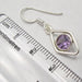 Cercei Argint 925 cu Ametist, 3,2 cm lungime