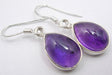 Cercei Argint 925 cu Ametist, 3.3 cm lungime