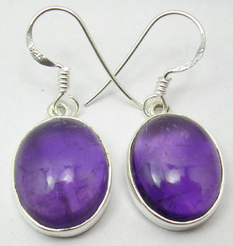Cercei Argint 925 cu Ametist, 3.3 cm lungime