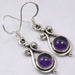 Cercei Argint 925 cu Ametist, 3.5 cm lungime