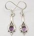 Cercei Argint 925 cu Ametist, 3,6 cm lungime