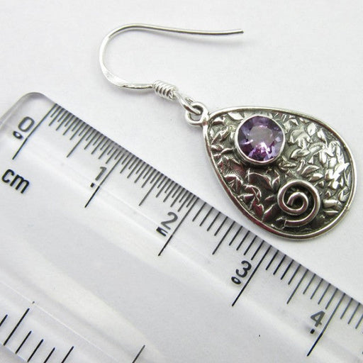 Cercei Argint 925 cu Ametist 3,6 cm lungime