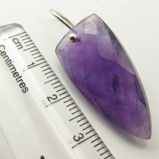 Cercei Argint 925 cu Ametist, 3.7 cm lungime