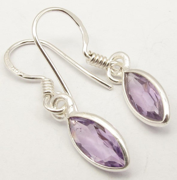 Cercei Argint 925 cu Ametist,3 cm lungime