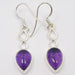Cercei Argint 925 cu Ametist, 4.1 cm lungime