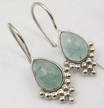 Cercei Argint 925 cu Apatit, 2.8 cm lungime