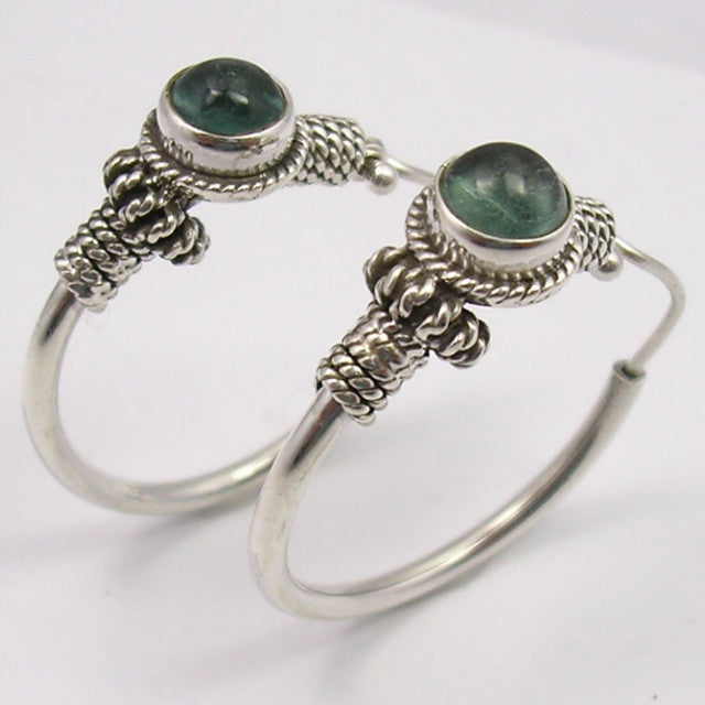 Cercei Argint 925 cu Apatit, 3.1 cm lungime