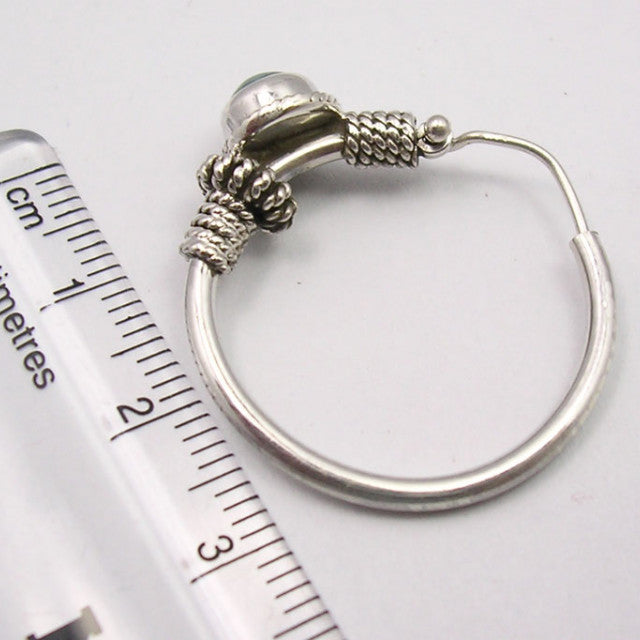 Cercei Argint 925 cu Apatit, 3.1 cm lungime