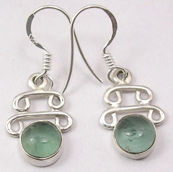 Cercei Argint 925 cu Apatit, 3,2 cm lungime