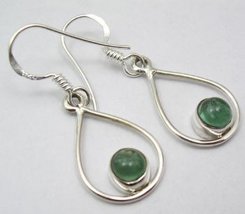 Cercei Argint 925 cu Apatit, 3,5 cm lungime