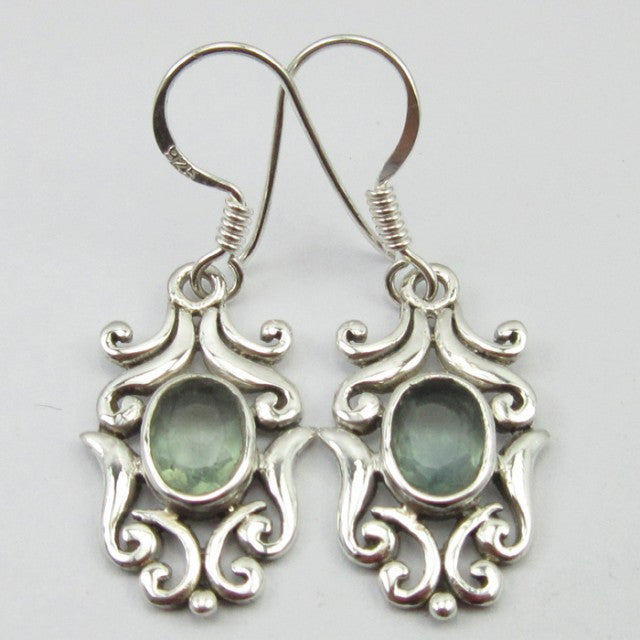 Cercei Argint 925 cu Apatit 3,5 cm lungime