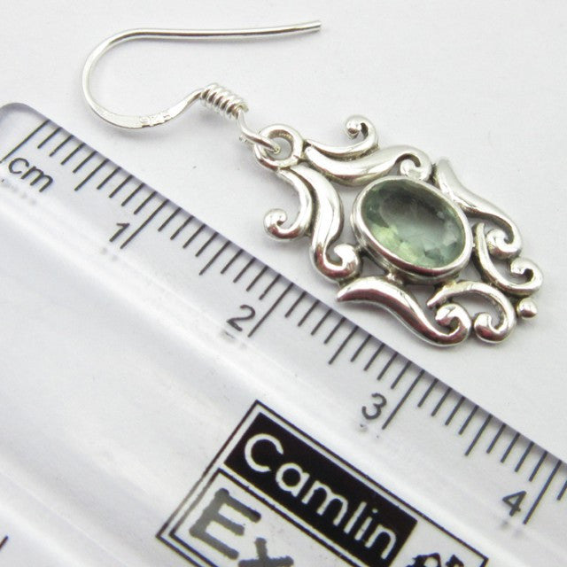 Cercei Argint 925 cu Apatit 3,5 cm lungime