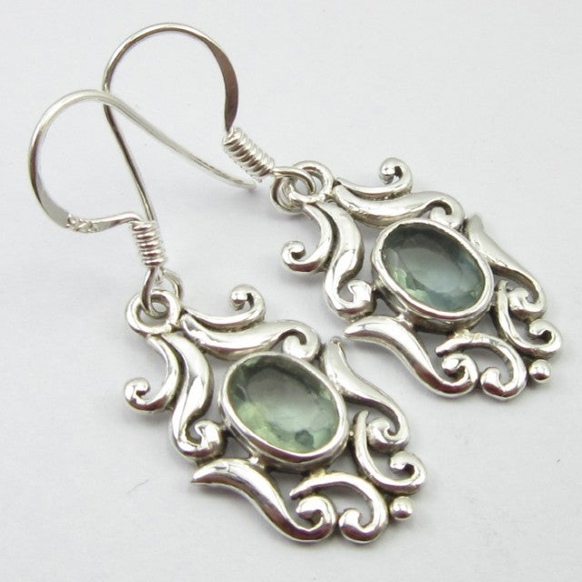 Cercei Argint 925 cu Apatit 3,5 cm lungime