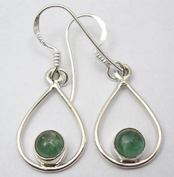 Cercei Argint 925 cu Apatit, 3,5 cm lungime