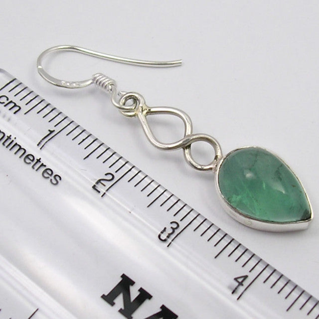 Cercei Argint 925 cu Apatit, 4.1 cm lungime