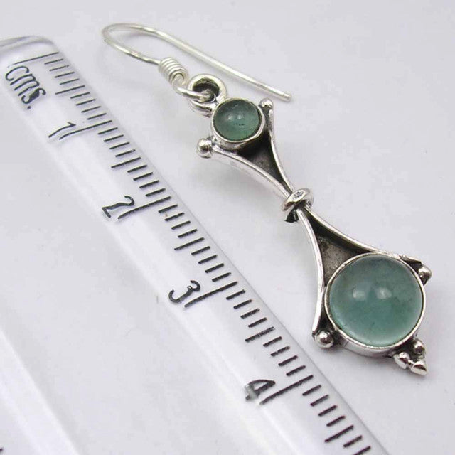 Cercei Argint 925 cu Apatit, 4.6 cm lungime