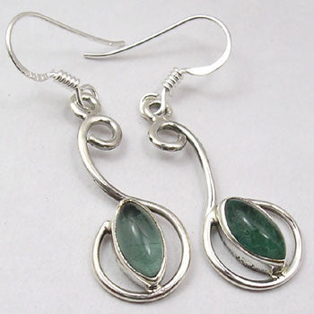 Cercei Argint 925 cu Apatit, 4 cm lungime