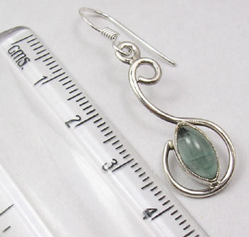 Cercei Argint 925 cu Apatit, 4 cm lungime