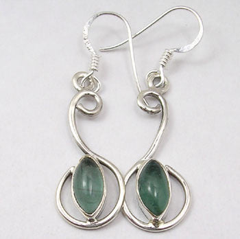 Cercei Argint 925 cu Apatit, 4 cm lungime