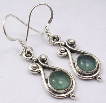 Cercei Argint 925 cu Apatit, 3.5 cm lungime