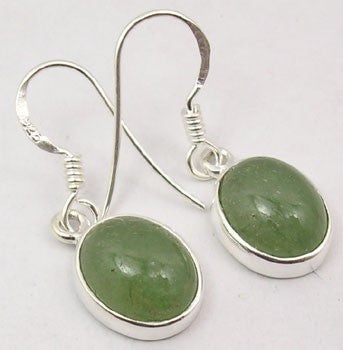 Cercei Argint 925 cu Aventurin, 2.8 cm lungime